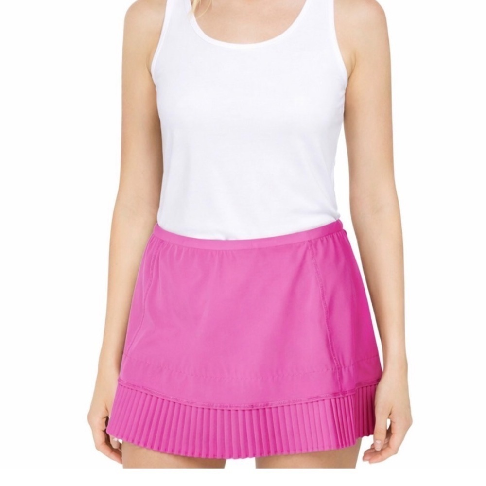 IBKUL Crystal Pleated Skort Hot Pink Skirt Golf Tennis pickleball size large